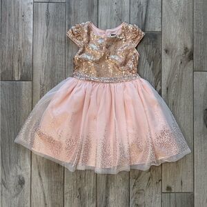 Rose gold sparkle sequin dress